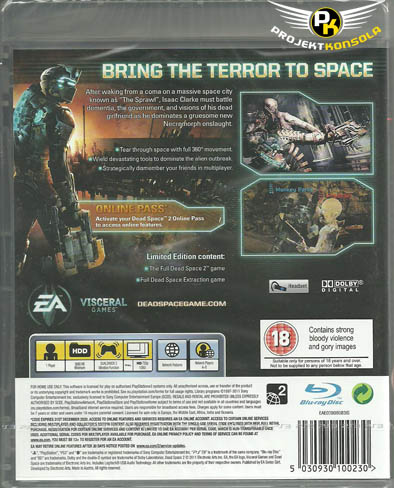dead space 2 ps3 okładka tył najtańsze gry na konsole