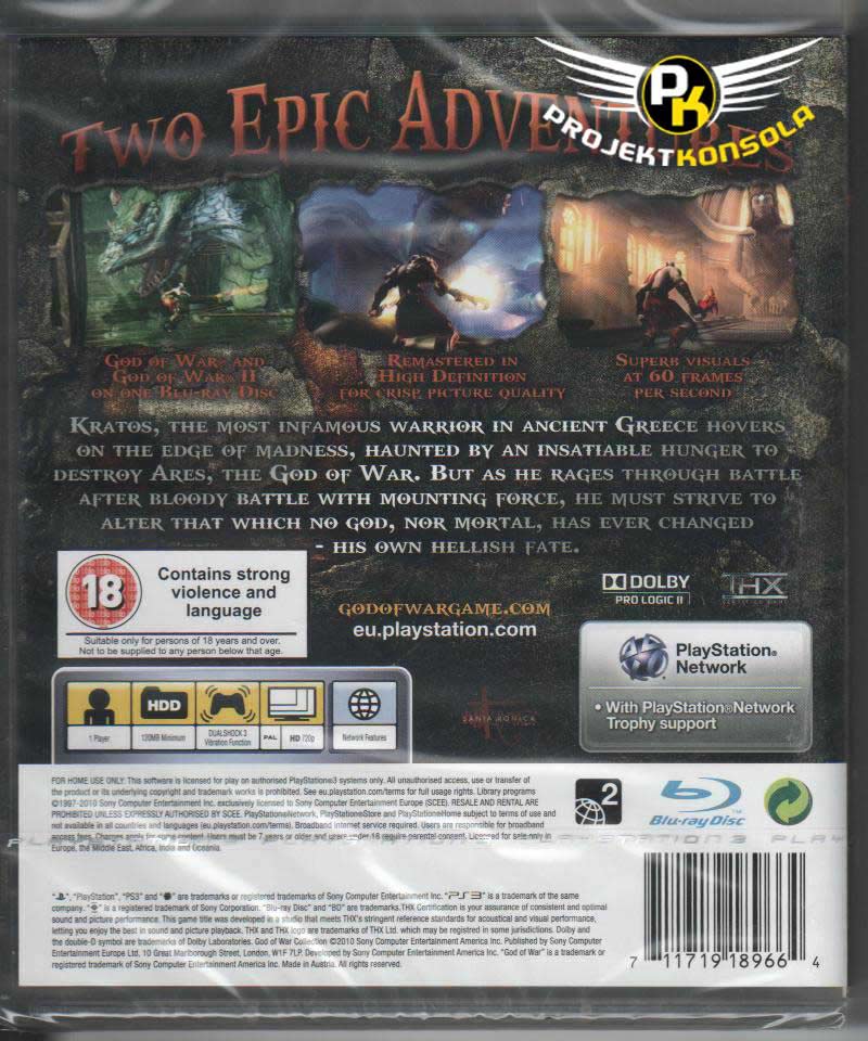 god of war collection ps3 back sklep: najtańsze gry na konsole