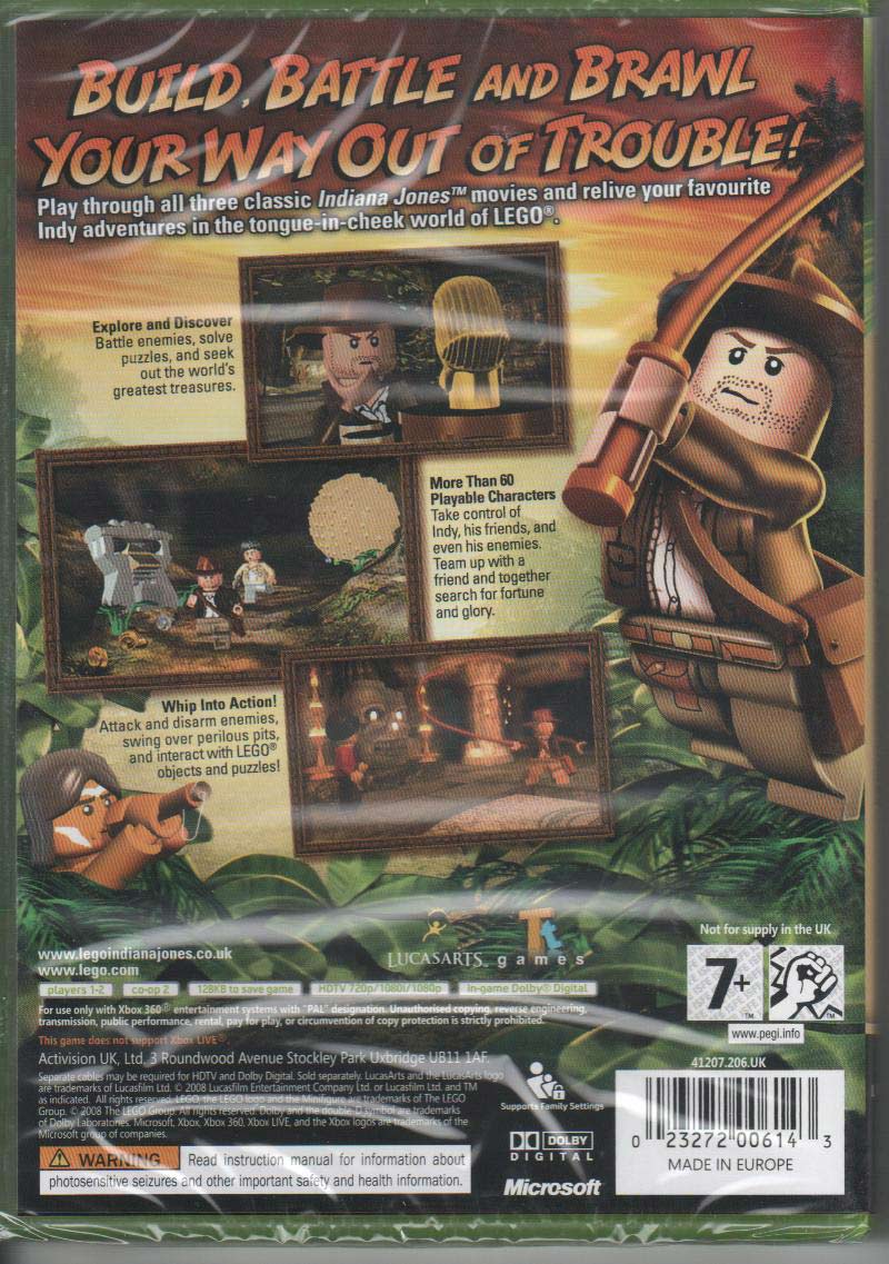 Lego Indiana Jones xbox 360 back sklep: najtańsze gry na konsole