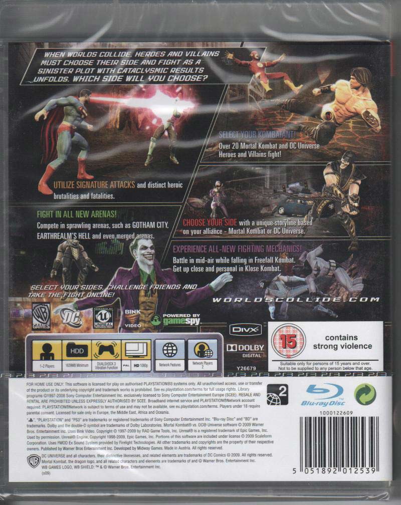 mortal kombat vs dc universe ps3 back sklep: najtańsze gry na konsole